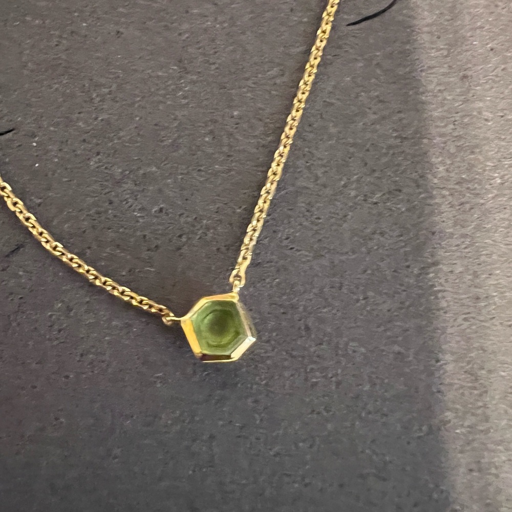 Davie 18k Gold Vermeil Pendant Necklace in Peridot